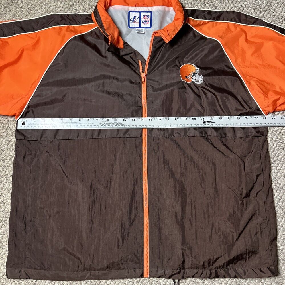 Vintage 90s Logo Athletic Game Day Jacket Windbreaker Cleveland Browns Men’s XL - Picture 6 of 8